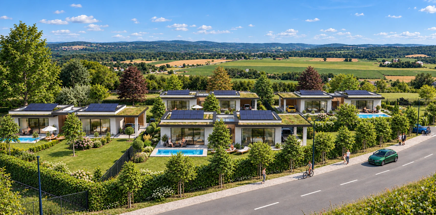 Eingang des Green Village